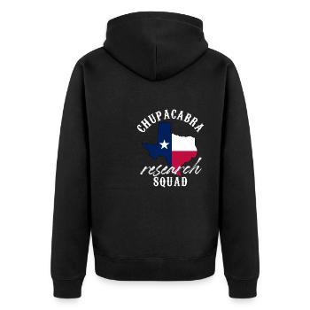 Chupacabra Research Squad Cache-cache Cryptide - Veste à capuche bio Premium Unisexe - noir - Dos - Nico (187cm)