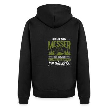 Tenue de bushcraft Survie Camping Bushcrafting - Veste à capuche bio Premium Unisexe - noir - Dos - Nico (187cm)