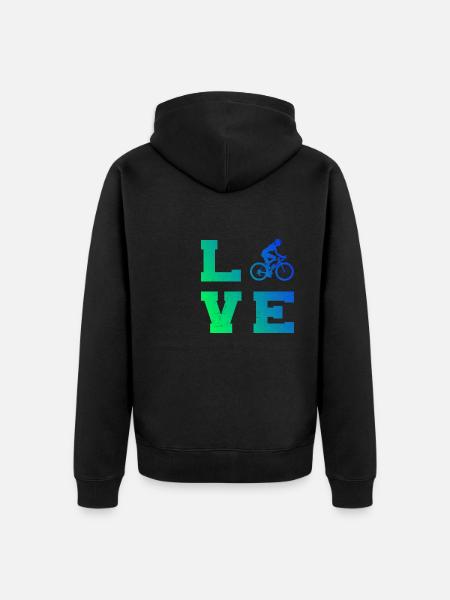 Vélo Cyclisme Cyclisme Cyclisme - Veste à capuche bio Premium Unisexe - noir