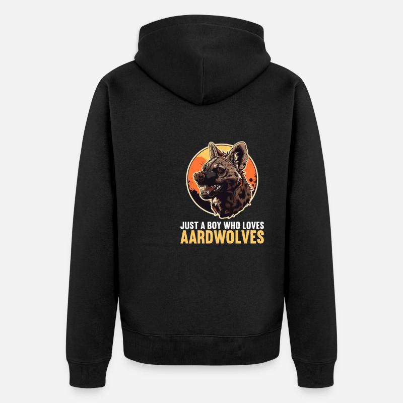 Loups d’Aardwolf - Veste à capuche bio Premium Unisexe - noir