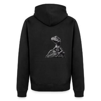 Agamen Agame - Veste à capuche bio Premium Unisexe - noir - Dos - Nico (187cm)