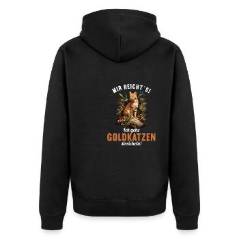 Chats dorés Chat doré - Veste à capuche bio Premium Unisexe - noir - Dos - Nico (187cm)