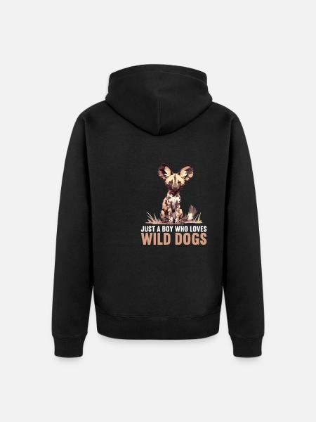 Wildhunde Wildhund - Unisex Premium Bio Zip Hoodie - Schwarz