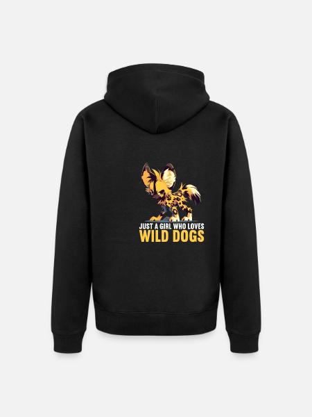 Wildhunde Wildhund - Unisex Premium Bio Zip Hoodie - Schwarz