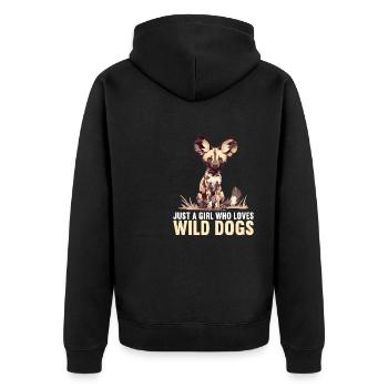 Chiens sauvages Chien sauvage - Veste à capuche bio Premium Unisexe - noir - Dos - Nico (187cm)