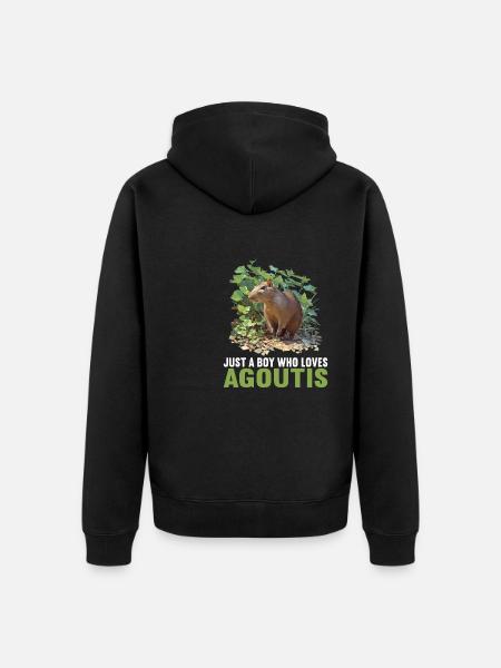 Agouti Agutis Aguti - Unisex Premium Organic Zip Hoodie - black