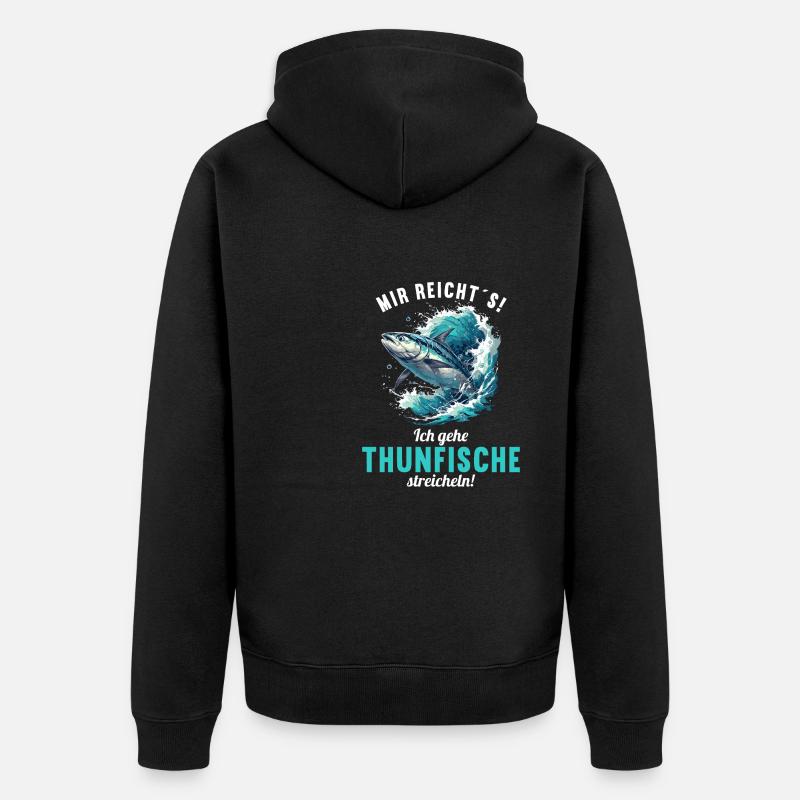 Tuna Thunfische Thunfisch - Unisex Premium Bio Zip Hoodie - Schwarz