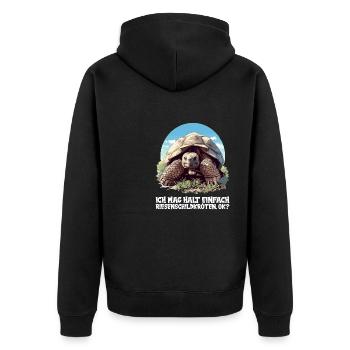 Tortues géantes Tortue géante - Veste à capuche bio Premium Unisexe - noir - Dos - Nico (187cm)