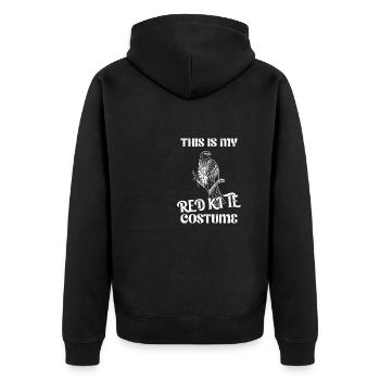 Rotmilan Ornithologie Vogel Wald Beobachten - Unisex Premium Bio Zip Hoodie - Schwarz - Hinten - Nico (187cm)