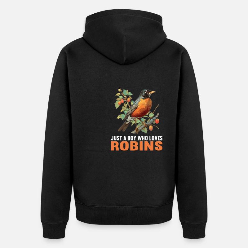 Robin Rotkehlchen - Veste à capuche bio Premium Unisexe - noir