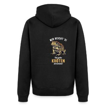 Toad Toads Toad - Unisex Premium Organic Zip Hoodie - black - Back - Nico (187cm)