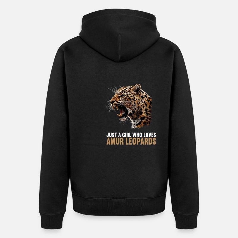 Léopard de l’Amour Amurleoparden Amurleopard - Veste à capuche bio Premium Unisexe - noir