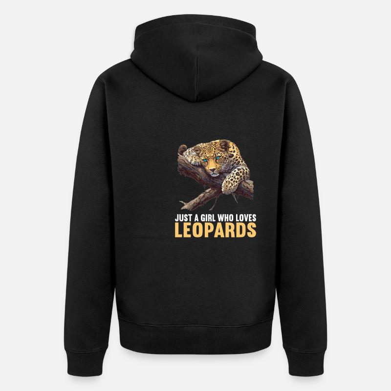 Léopard léopard - Veste à capuche bio Premium Unisexe - noir