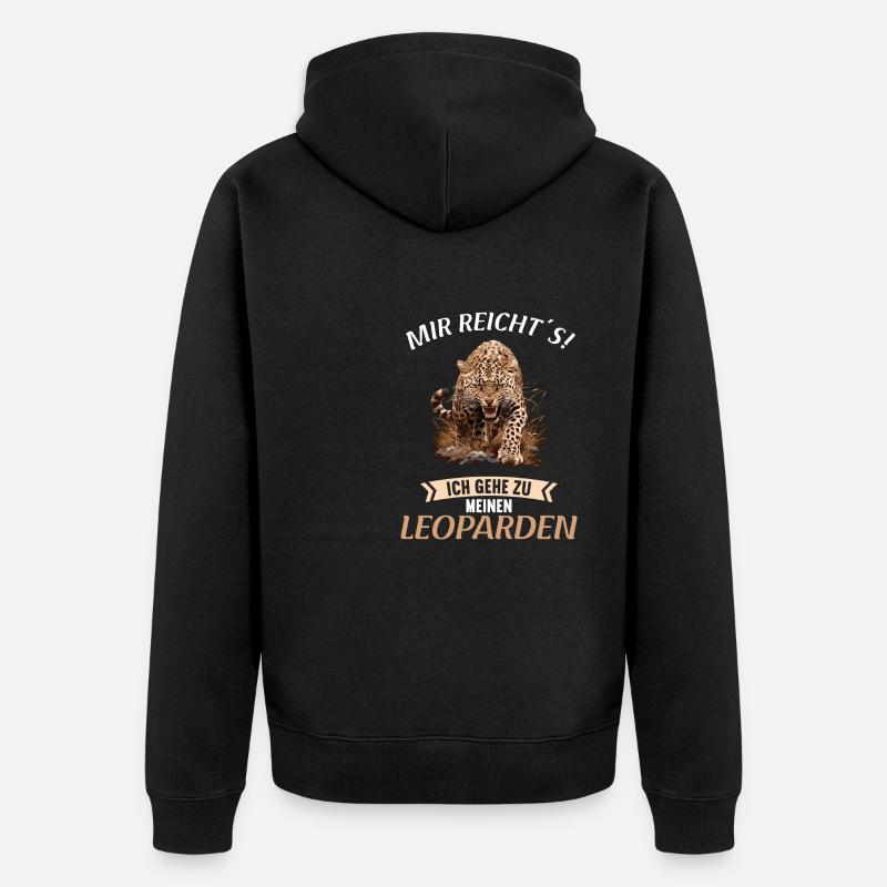Léopard léopard - Veste à capuche bio Premium Unisexe - noir