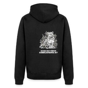 Léopard des neiges Schneeleoparden Schneeleopard - Veste à capuche bio Premium Unisexe - noir - Dos - Nico (187cm)