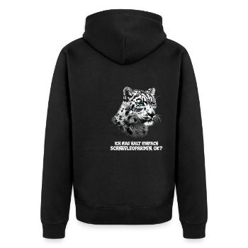 Léopard des neiges Schneeleoparden Schneeleopard - Veste à capuche bio Premium Unisexe - noir - Dos - Nico (187cm)