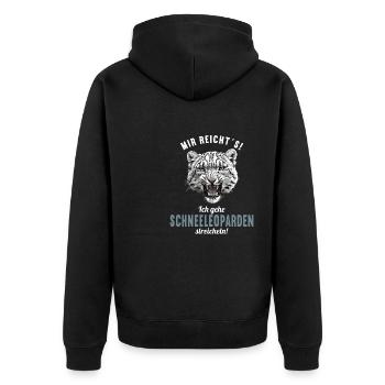 Léopard des neiges Schneeleoparden Schneeleopard - Veste à capuche bio Premium Unisexe - noir - Dos - Nico (187cm)
