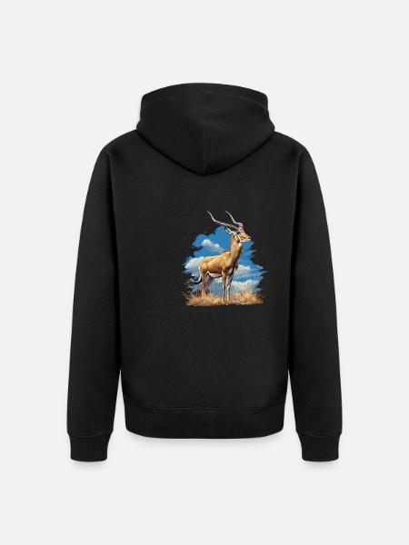 Antelope Antilopen Antilope - Unisex Premium Organic Zip Hoodie - black