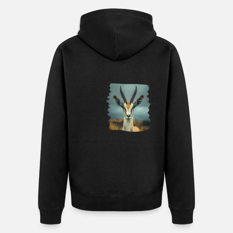 Antilope antilope antilope ouverte - Veste à capuche bio Premium Unisexe - noir