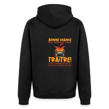 Départ Collègue Nouvel Emploi idée Cadeau Travail - Veste à capuche bio Premium Unisexe - noir - Dos - Nico (187cm)