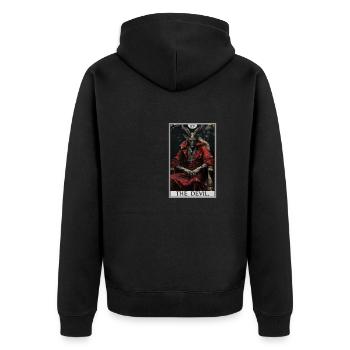 Tarot Cards Tarot Card The Devil The Devil - Unisex Premium Organic Zip Hoodie - black - Back - Nico (187cm)