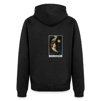 Tarot Cards Tarot Card The Moon The Moon - Unisex Premium Organic Zip Hoodie - black - Back - Nico (187cm)