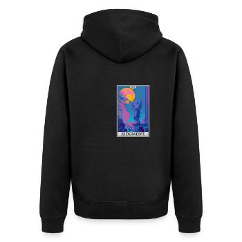 Tarot Cards Tarot Card 20 Judgment Court - Unisex Premium Organic Zip Hoodie - black - Back - Nico (187cm)