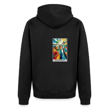 Cartes de tarot Carte de tarot 20 Tribunal de jugement - Veste à capuche bio Premium Unisexe - noir - Dos - Nico (187cm)