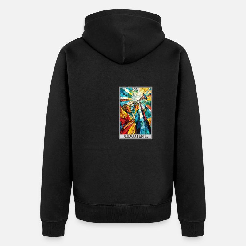 Tarotkarten Tarotkarte 20 Judgment Gericht - Unisex Premium Bio Zip Hoodie - Schwarz