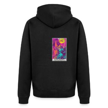 Tarot Cards Tarot Card 20 Judgment Court - Unisex Premium Organic Zip Hoodie - black - Back - Nico (187cm)