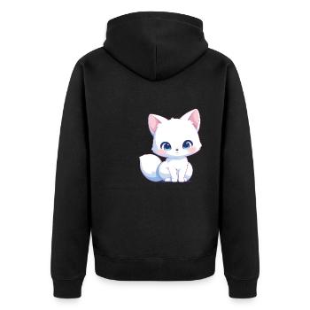 Renard arctique Polarfüchse Polarfuchs - Veste à capuche bio Premium Unisexe - noir - Dos - Nico (187cm)