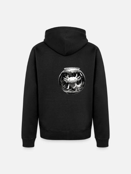 Axolotl - Veste à capuche bio Premium Unisexe - noir