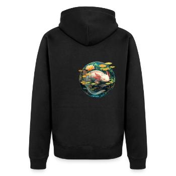 Axolotl - Veste à capuche bio Premium Unisexe - noir - Dos - Nico (187cm)