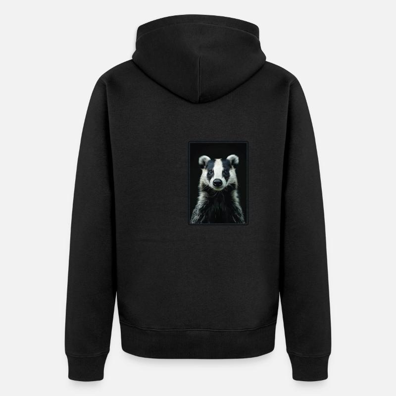 Blaireau Dachse Dachs - Veste à capuche bio Premium Unisexe - noir