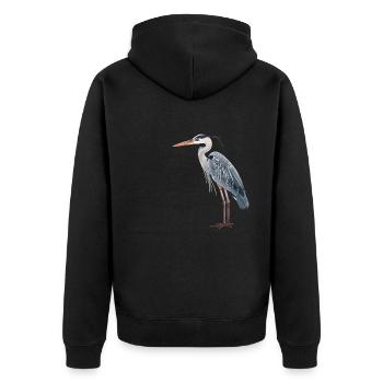Héron Reiher - Veste à capuche bio Premium Unisexe - noir - Dos - Nico (187cm)