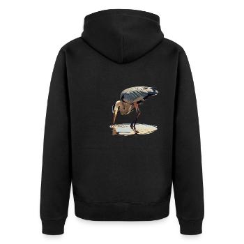Héron Reiher - Veste à capuche bio Premium Unisexe - noir - Dos - Nico (187cm)