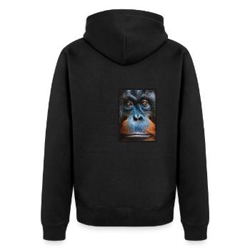 Orang-outan Orangs-outans Orang-outan - Veste à capuche bio Premium Unisexe - noir - Dos - Nico (187cm)