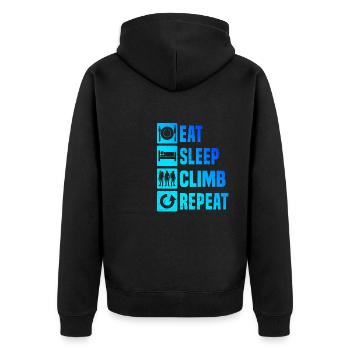 Climbing Bouldering Bouldering Men Women Climbing - Unisex Premium Organic Zip Hoodie - black - Back - Nico (187cm)
