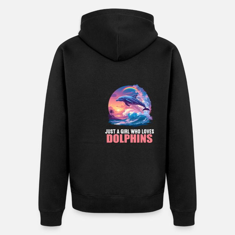 Dauphin Dauphins Dauphin - Veste à capuche bio Premium Unisexe - noir