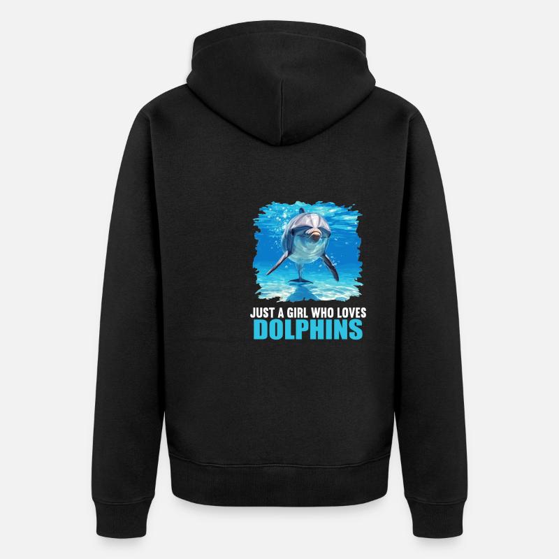 Dauphin Dauphins Dauphin - Veste à capuche bio Premium Unisexe - noir