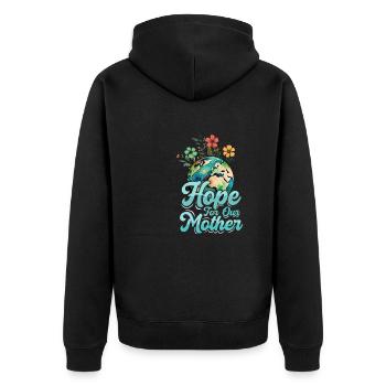 Jour de la Terre, espoir, environnement, célébration du Jour de la Terre - Veste à capuche bio Premium Unisexe - noir - Dos - Nico (187cm)