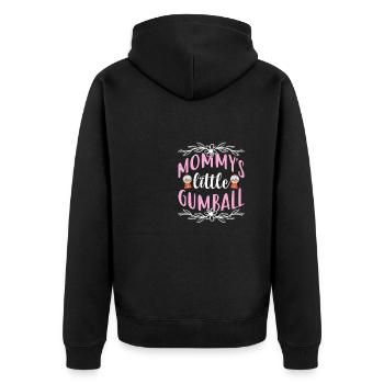 Mommys little gumball Design pour une maman - Veste à capuche bio Premium Unisexe - noir - Dos - Nico (187cm)