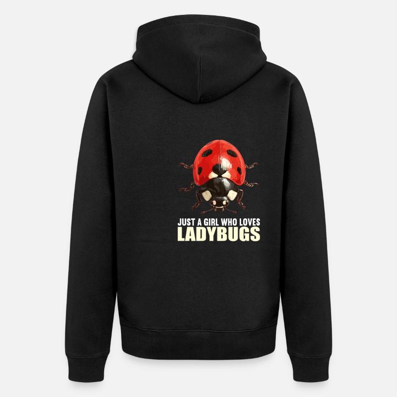 Ladybug Marienkäfer - Unisex Premium Bio Zip Hoodie - Schwarz