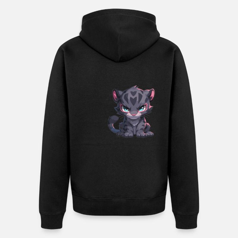 Panthères Panthère - Veste à capuche bio Premium Unisexe - noir