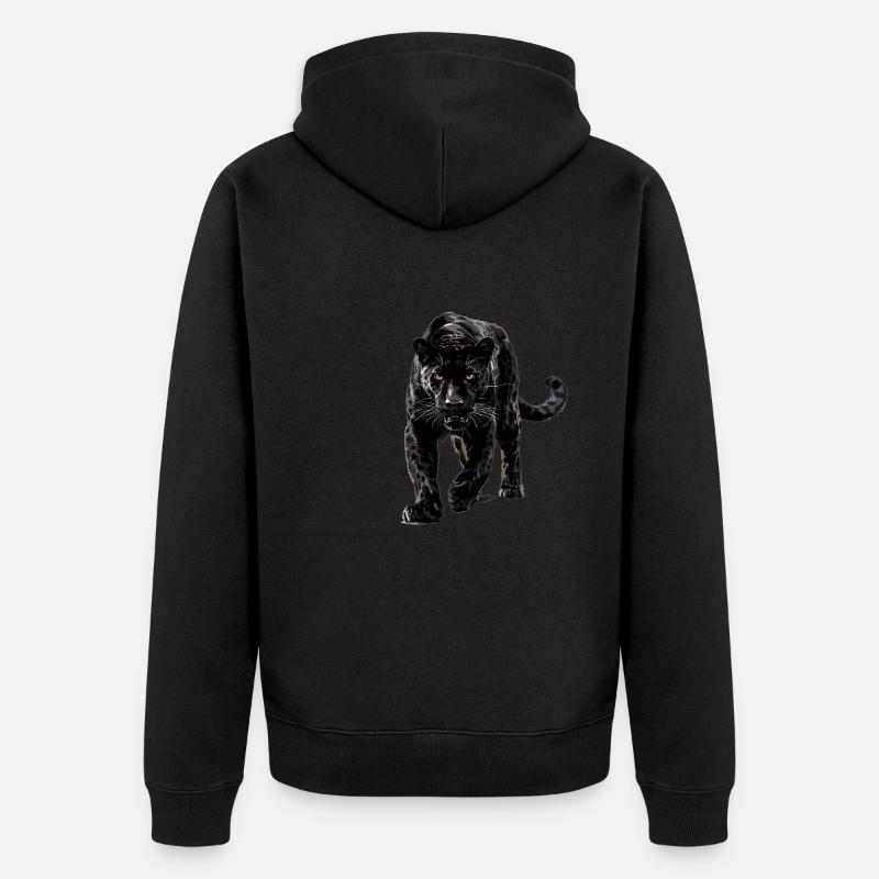 Panthères Panthère - Veste à capuche bio Premium Unisexe - noir