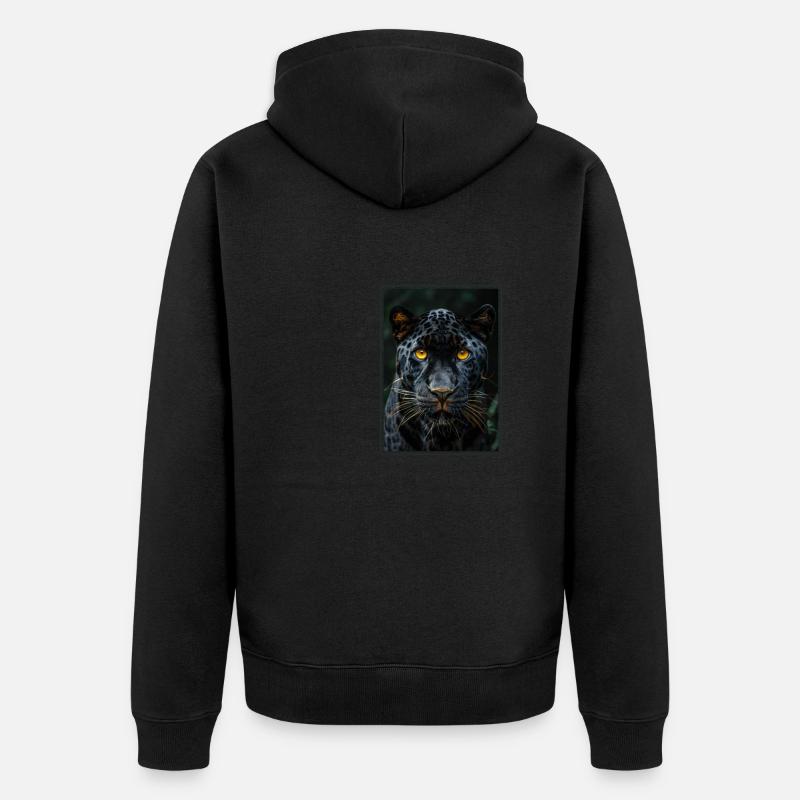 Panthères Panthère - Veste à capuche bio Premium Unisexe - noir