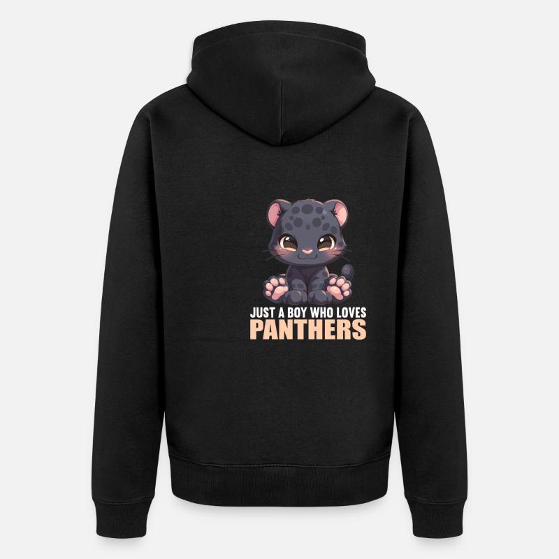 Panthères Panthère - Veste à capuche bio Premium Unisexe - noir