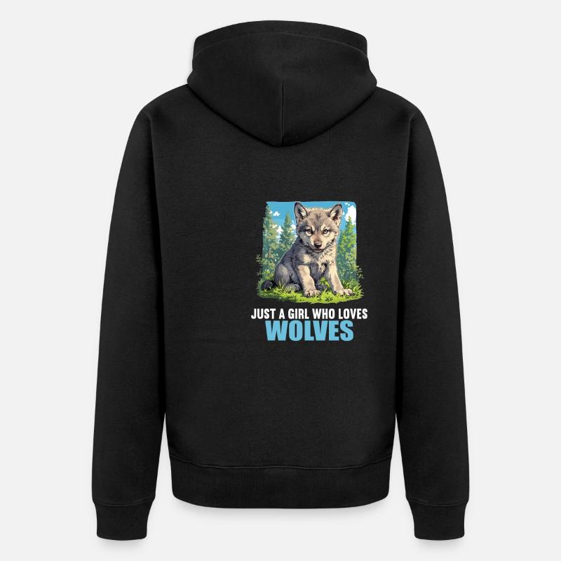 Loups Loup - Veste à capuche bio Premium Unisexe - noir