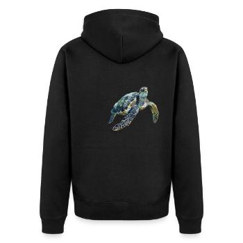 Tortue de mer Meeresschildkröten Meeresschildkröte - Veste à capuche bio Premium Unisexe - noir - Dos - Nico (187cm)