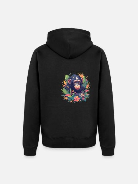 Bonobos Bonobo - Unisex Premium Organic Zip Hoodie - black